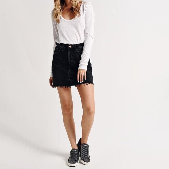 NWT Citizens of Humanity black denim mini skirt, 27 - Picture 8 of 16
